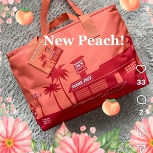 Trader Joe's MINI Peach Insulated Tote Bag